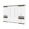 Bestar Orion 118W Full Murphy Bed and 2 Storage Cabinets with Pull-Out Shelves (119W), White & Walnut Grey 116860-000017 - alternate 1